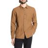 image:imageTheory Mens Theory Mens Irving Long Sleeve Button Down Woven in Summer Stripe LinenDeep Tobacco Multi
