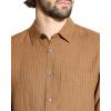 image:imageTheory Mens Theory Mens Irving Long Sleeve Button Down Woven in Summer Stripe LinenDeep Tobacco Multi