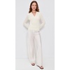 image:imageTheory Womens Front Rib Collared Long Sleeve TopNew Ivory