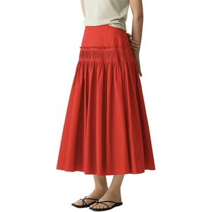 image:imageTheory Womens Accordion Yoke SkirtPoppy
