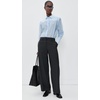 image:imageTheory Womens Classic Straight Wool TrousersNew Charcoal Melange