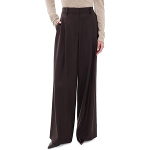 image:imageTheory Womens Wide Pleated TrousersCacao