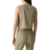 image:imageTheory Womens Linen Trucker VestBrown