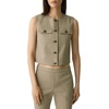image:imageTheory Womens Linen Trucker VestBrown
