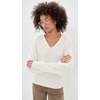 image:imageTheory Womens Relaxed V Neck Cashmere SweaterIvory