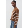 image:imageTheory Womens Striped Crewneck Sweater in CashmereAcaciaCool Fog