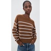 image:imageTheory Womens Striped Crewneck Sweater in CashmereAcaciaCool Fog