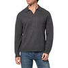 image:imageTheory Mens Boiled Long Sleeve Johnny Collar in Boiled MerinoDark Grey Melange