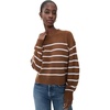 image:imageTheory Womens Striped Crewneck Sweater in CashmereAcaciaCool Fog