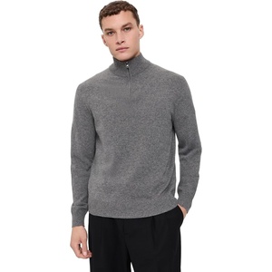 image:imageTheory Mens Hilles Quarter Zip in CashmereGrey Melange