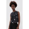 image:imageTheory Womens Sleeveless Button Down ShellBlack Multi  A0p