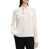 image:imageTheory Womens Silk Tie Neck BlouseOffwhite