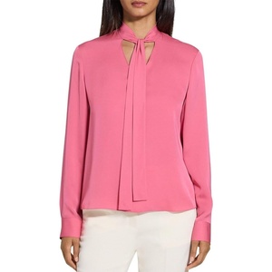 image:imageTheory Womens Silk Tie Neck BlousePink